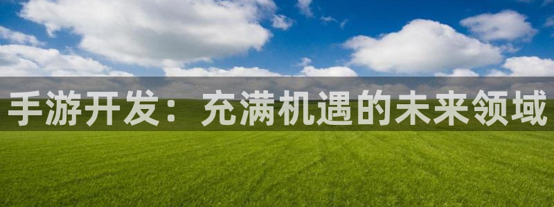 摩根娱乐首页：手游开发：充满机遇的未来领域
